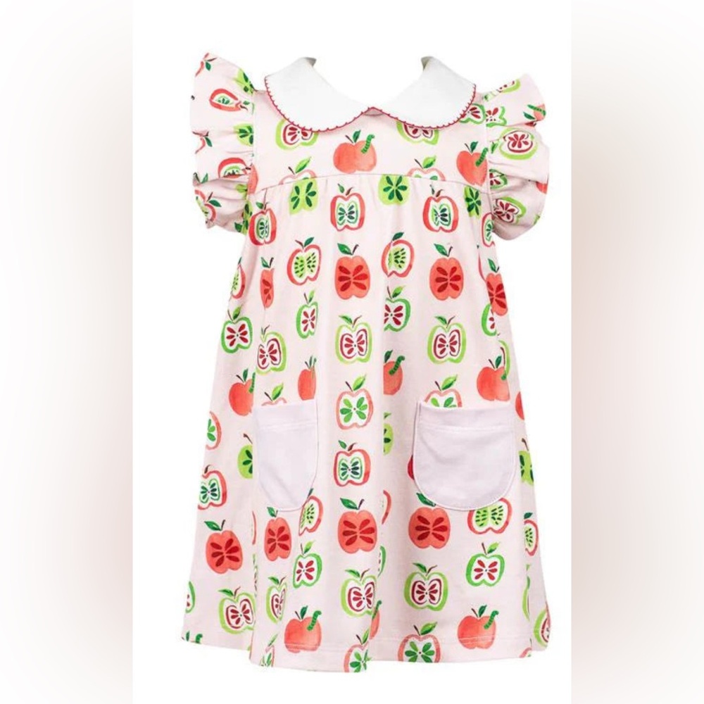 Proper Peony Pima Girls Red Gala Apples Dress